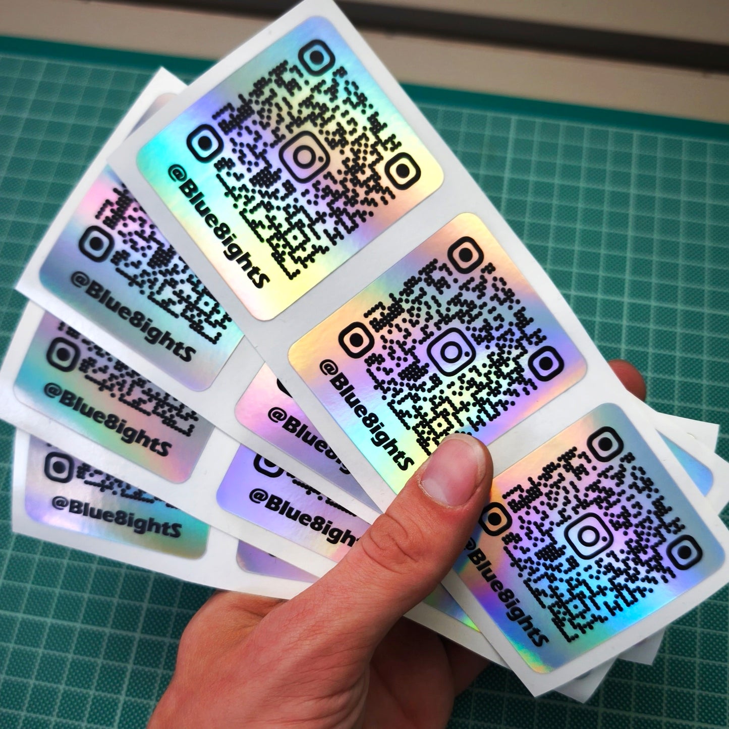 Custom Ολογραφικό Instagram QR Code Αυτοκόλλητο