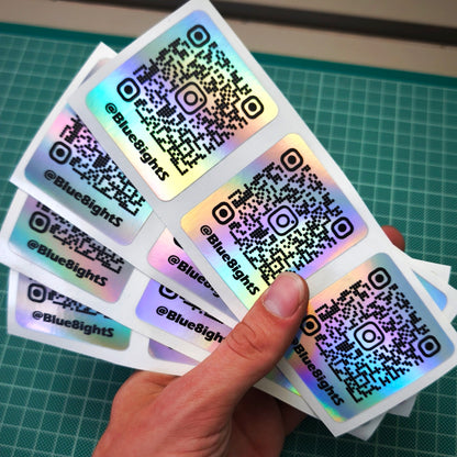 Custom Ολογραφικό Instagram QR Code Αυτοκόλλητο