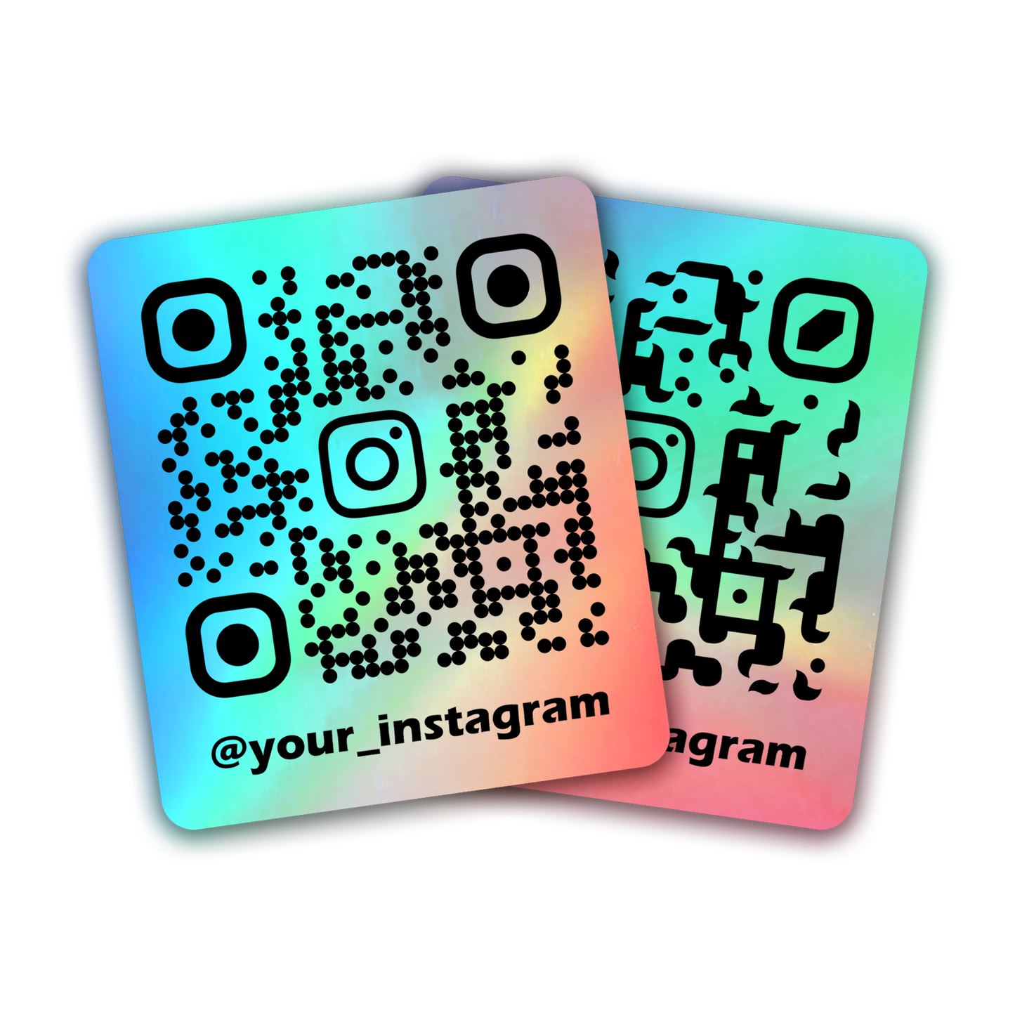 Custom Ολογραφικό Instagram QR Code Αυτοκόλλητο