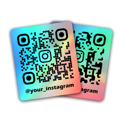 Custom Ολογραφικό Instagram QR Code Αυτοκόλλητο