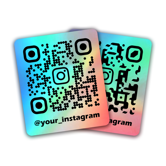 Custom Ολογραφικό Instagram QR Code Αυτοκόλλητο