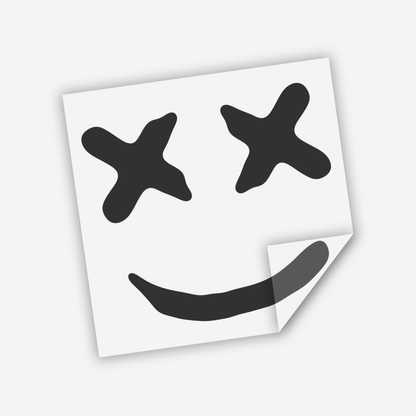 Cross Eyed Smiley Sticker