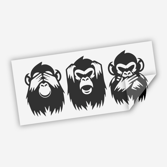 Three Wise Monkeys Sticker