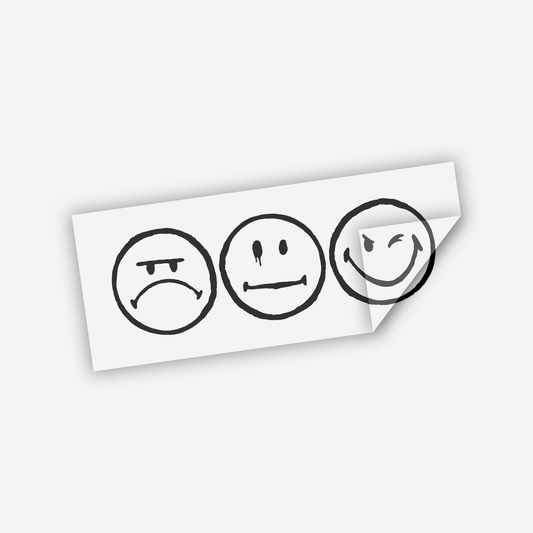 Three Smileys Sticker